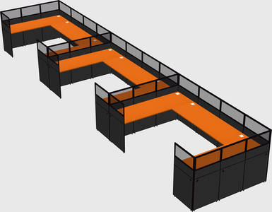 U-shaped cubicle
