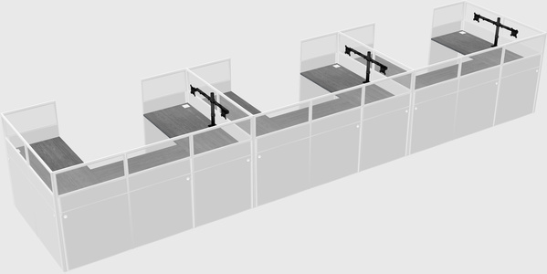 U-shaped cubicle