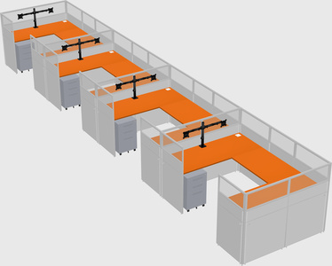 U-shaped cubicle