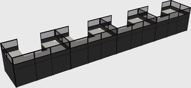 U-shaped cubicle