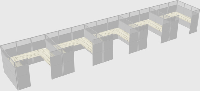 U-shaped cubicle