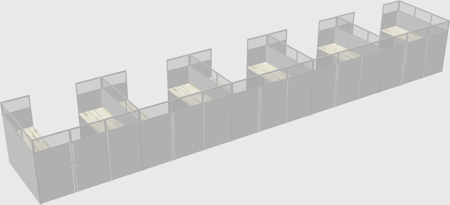 U-shaped cubicle