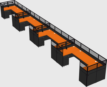 U-shaped cubicle
