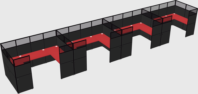 U-shaped cubicle