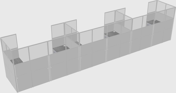 U-shaped cubicle