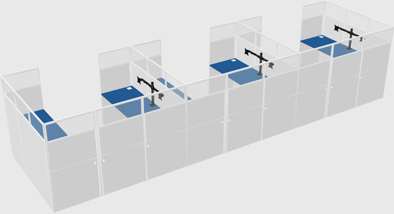 U-shaped cubicle