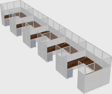 U-shaped cubicle
