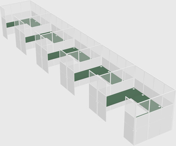 U-shaped cubicle