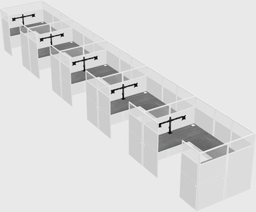 U-shaped cubicle
