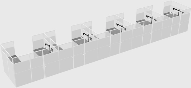 U-shaped cubicle