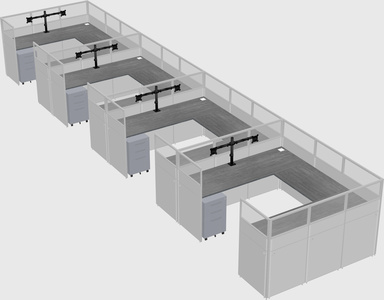 U-shaped cubicle