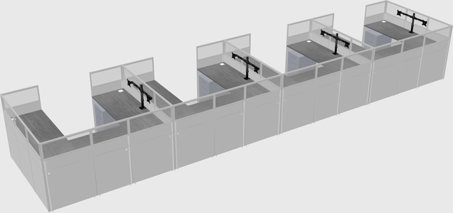 U-shaped cubicle