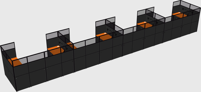 U-shaped cubicle