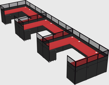 U-shaped cubicle