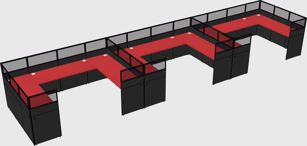 U-shaped cubicle