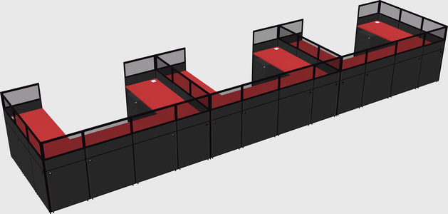 U-shaped cubicle