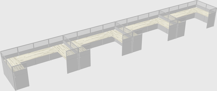 U-shaped cubicle