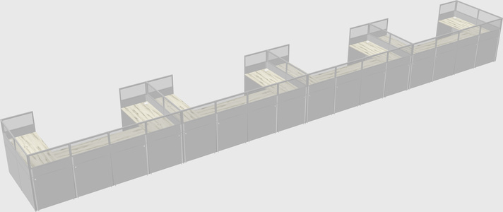 U-shaped cubicle
