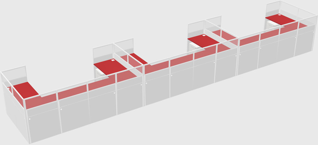 U-shaped cubicle