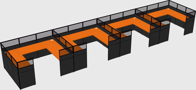 U-shaped cubicle