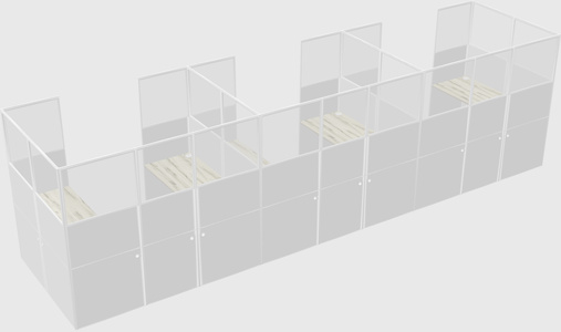 U-shaped cubicle