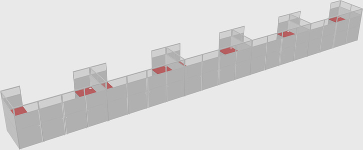 U-shaped cubicle