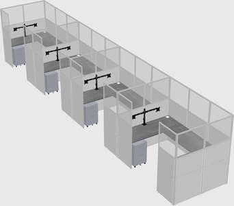 U-shaped cubicle