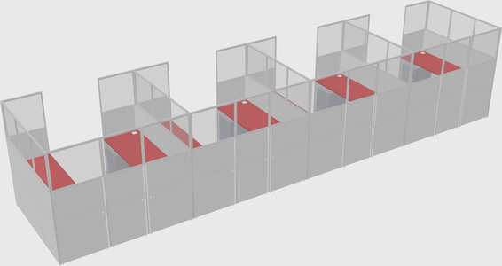 U-shaped cubicle