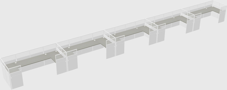 U-shaped cubicle