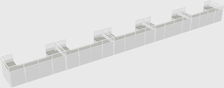U-shaped cubicle