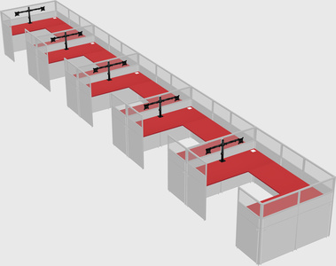 U-shaped cubicle