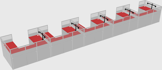 U-shaped cubicle