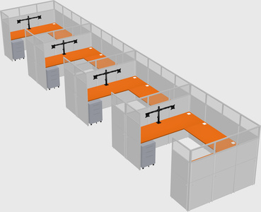 U-shaped cubicle