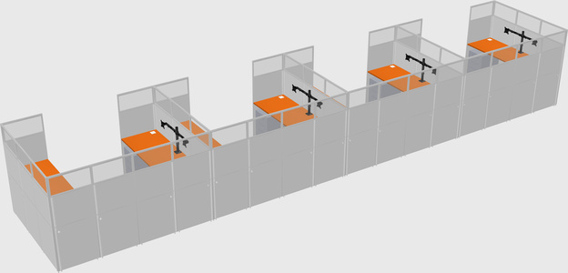 U-shaped cubicle