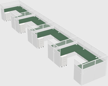 U-shaped cubicle