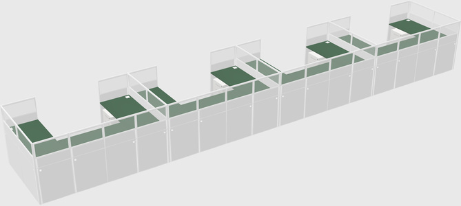 U-shaped cubicle