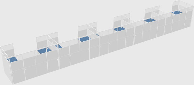 U-shaped cubicle
