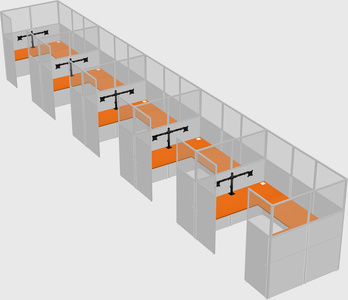 U-shaped cubicle