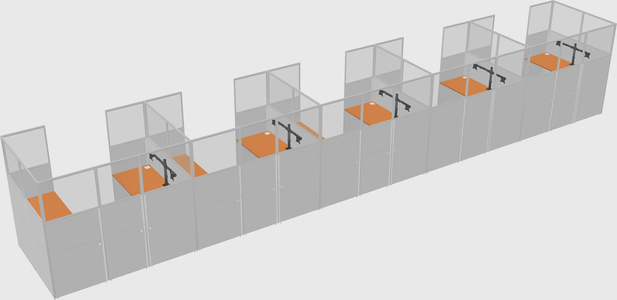 U-shaped cubicle