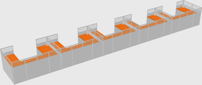 U-shaped cubicle