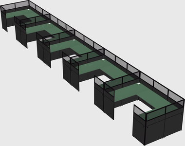 U-shaped cubicle