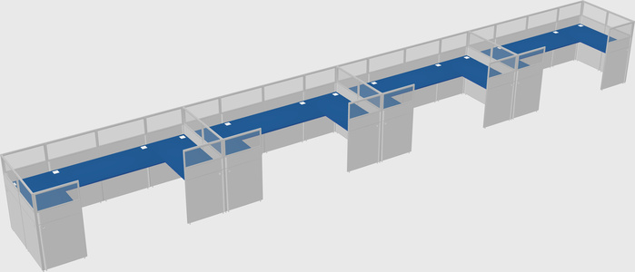 U-shaped cubicle