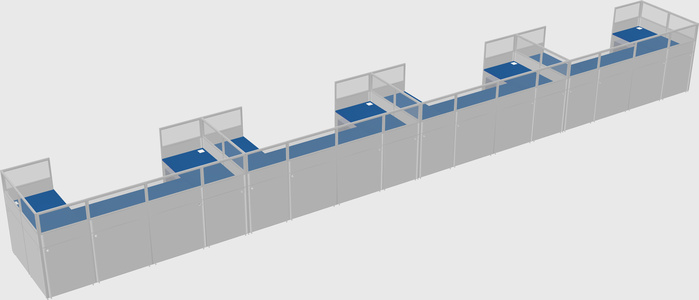 U-shaped cubicle