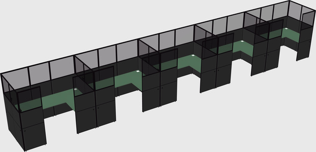 U-shaped cubicle