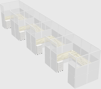 U-shaped cubicle