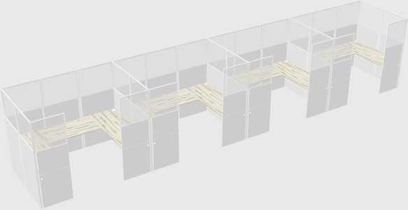 U-shaped cubicle