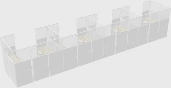 U-shaped cubicle