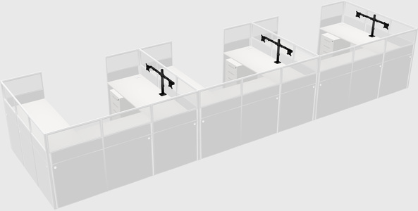 U-shaped cubicle
