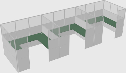 U-shaped cubicle