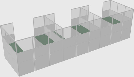 U-shaped cubicle